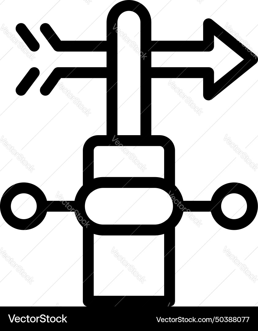 Magnetic indicator icon outline rotation Magnetic indicator icon outline rotation vector image