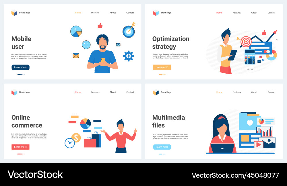 Multimedia & User Data Optimization vector image