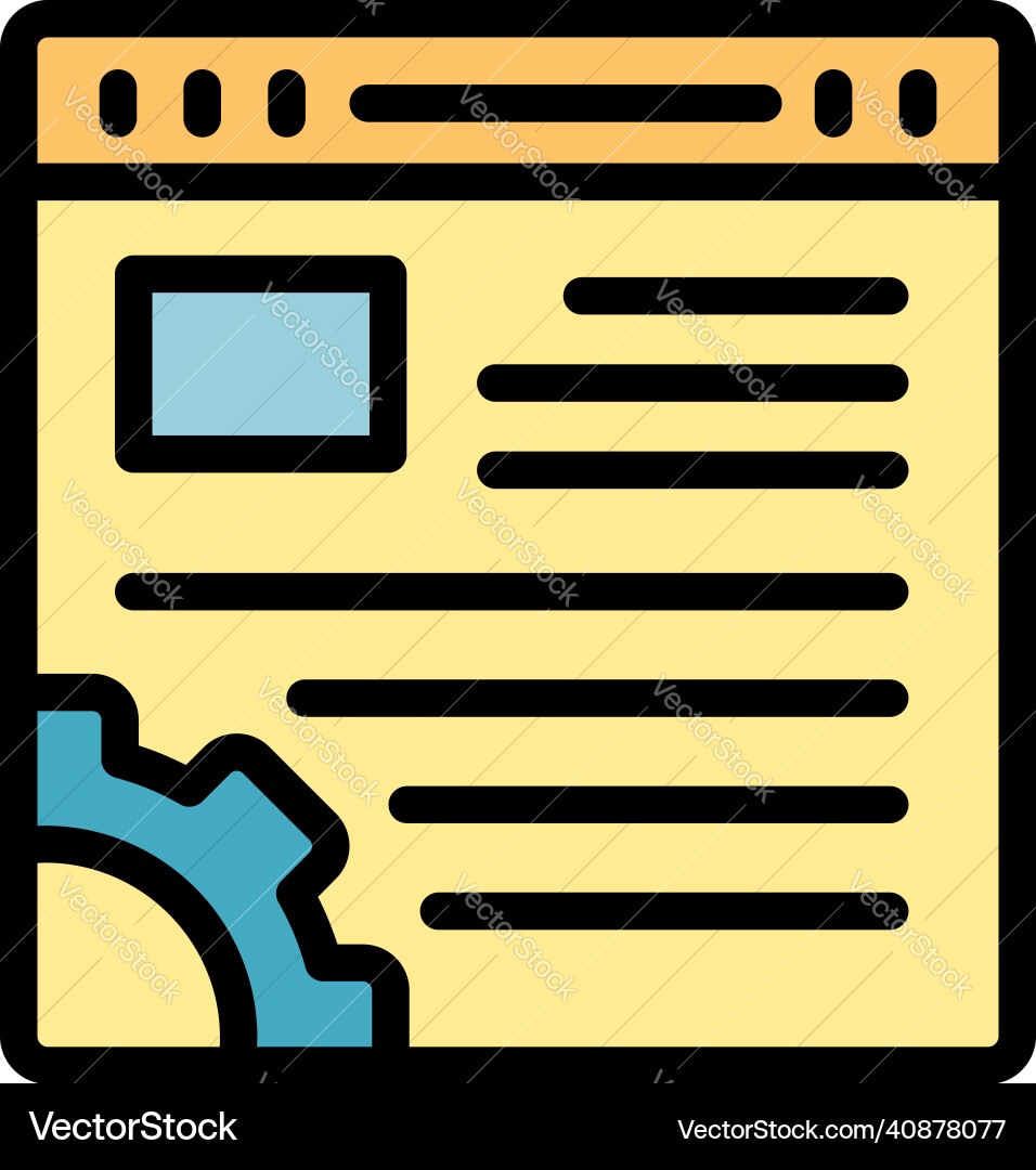 Project settings icon color outline Project settings icon color outline vector image