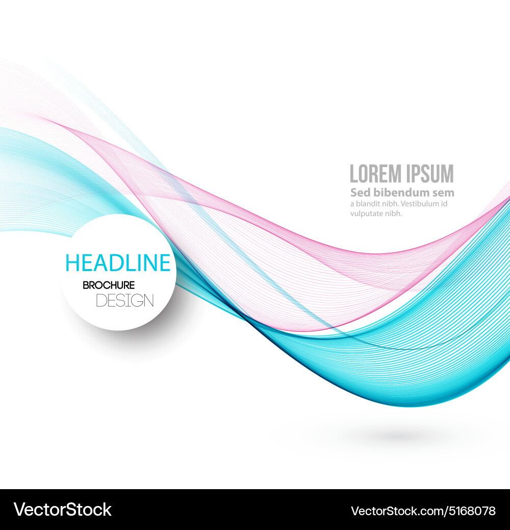 Abstract curved lines background template vector image