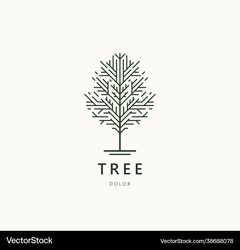 Abstract Tree Logo Template vector image