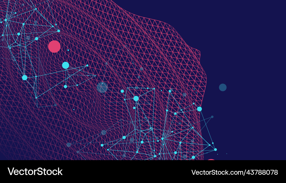Abstract wave is made in a frame style Vector Image