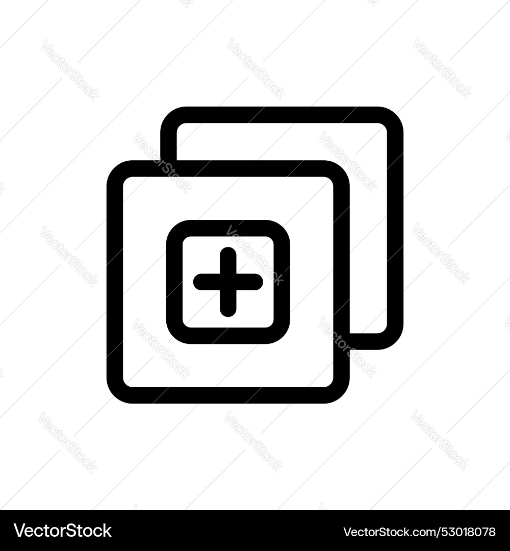 Add apps icon set plus page symbol Vector Image