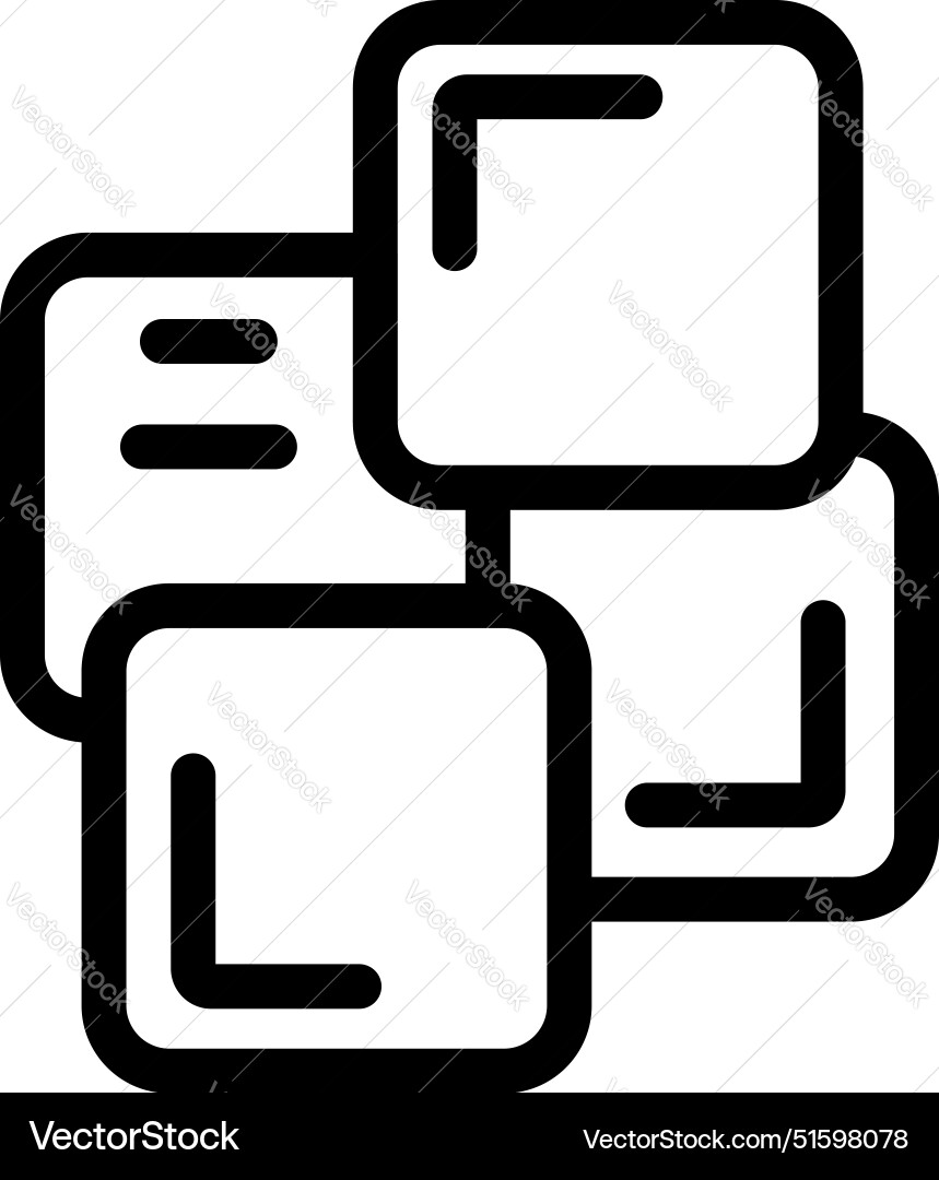 Blockchain network showing interconnected blocks Blockchain network showing interconnected blocks vector image