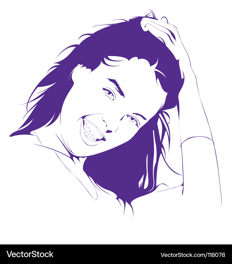Cartoon girl vector image