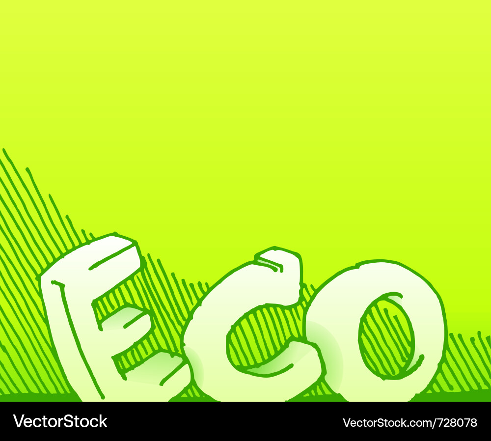 Eco Background with Text Vector Image