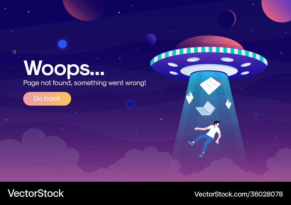 Flat modern design error page 1 Flat modern design error page 1 vector image