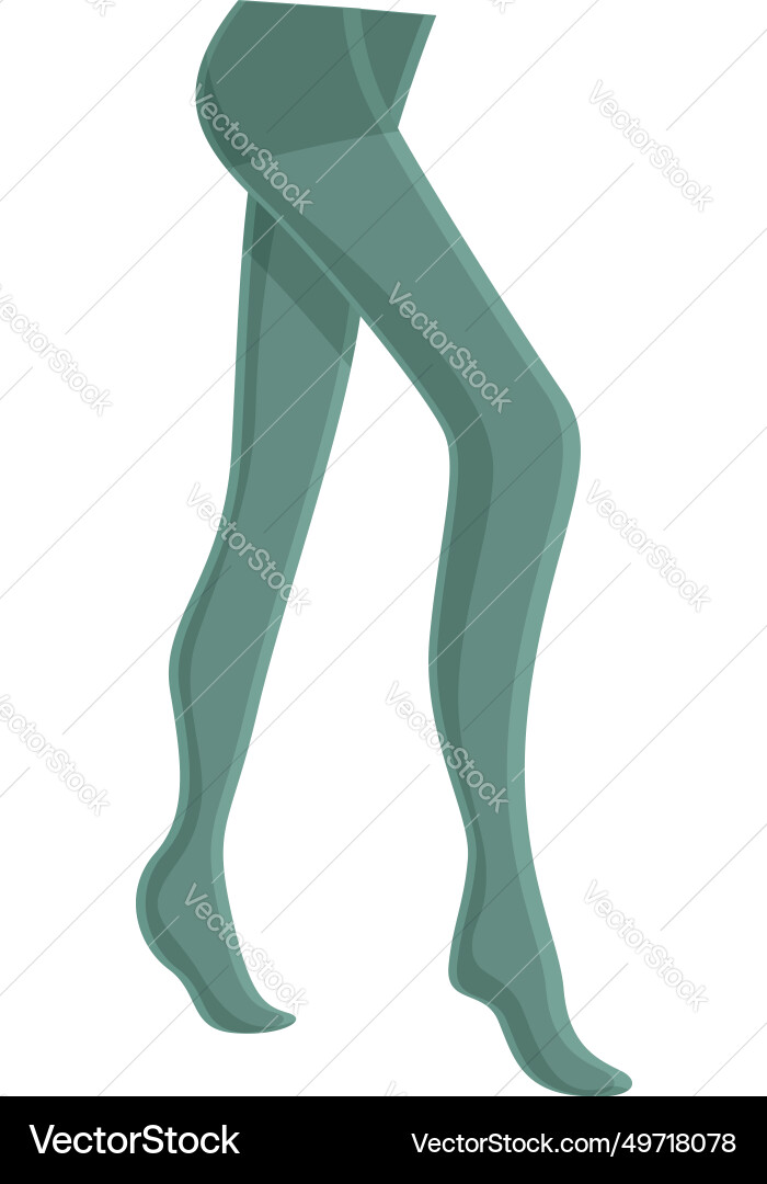 Green pantyhose icon cartoon naked leg Green pantyhose icon cartoon naked leg vector image