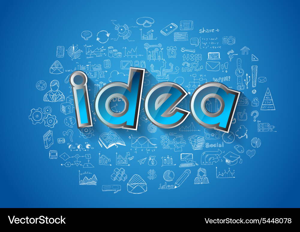 Idea concept layout for brainstorming vector image