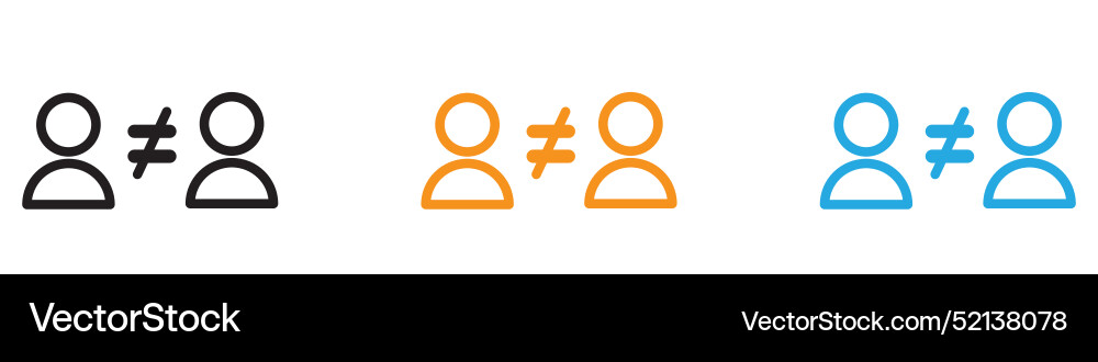 Inequality logo set collection for web app ui Inequality logo set collection for web app ui Vector Image