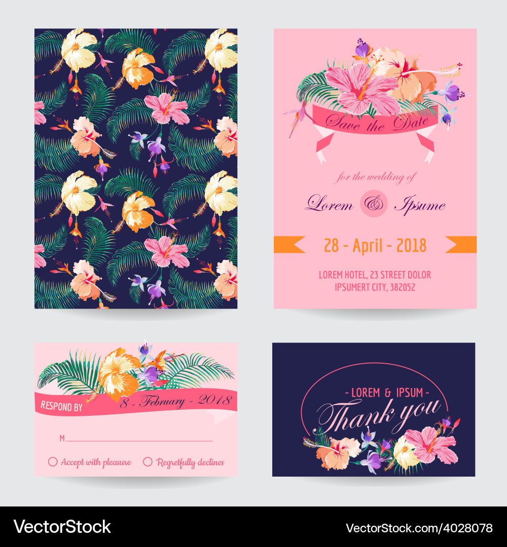 Invitation-congratulation card set Royalty Free Vector Image
