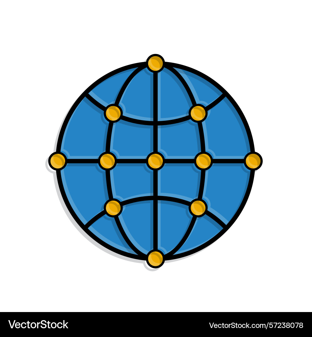 Optimization icon network globe Optimization icon network globe vector image