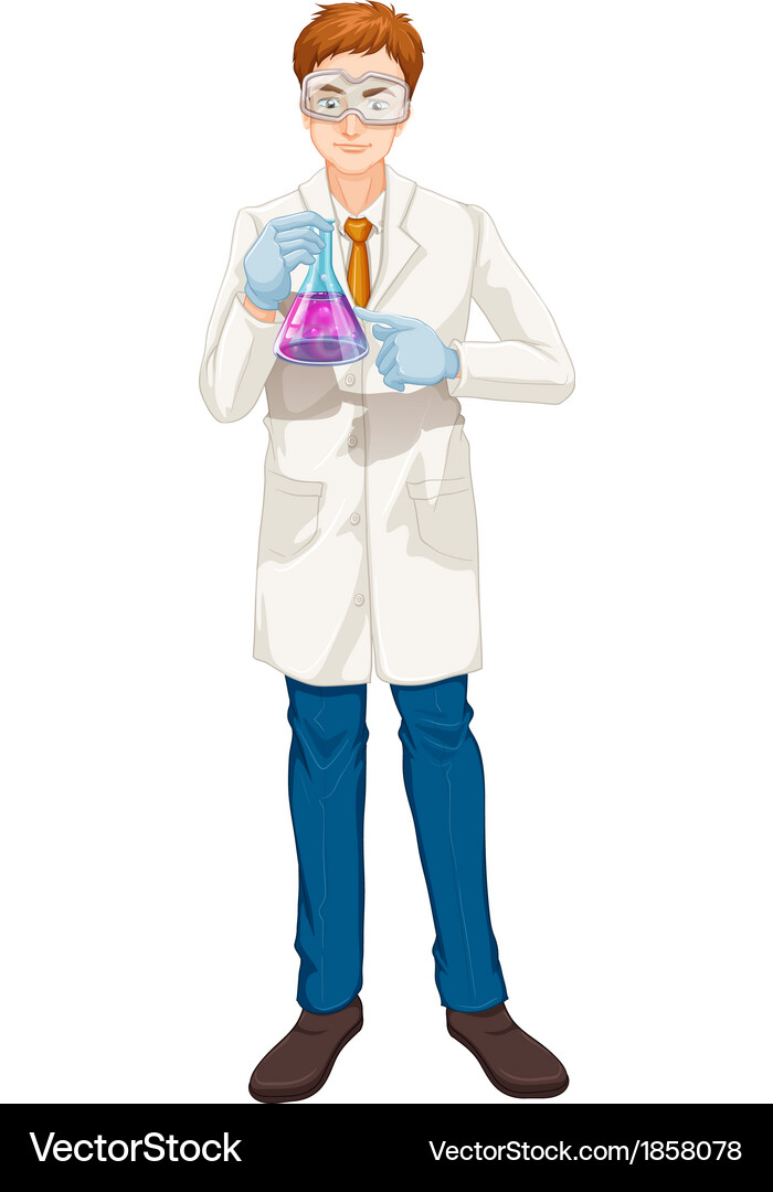 Scientist Character Vector Image
