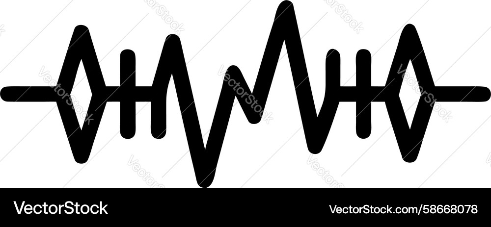 Sound wave equalizer pattern - abstract audio Vector Image