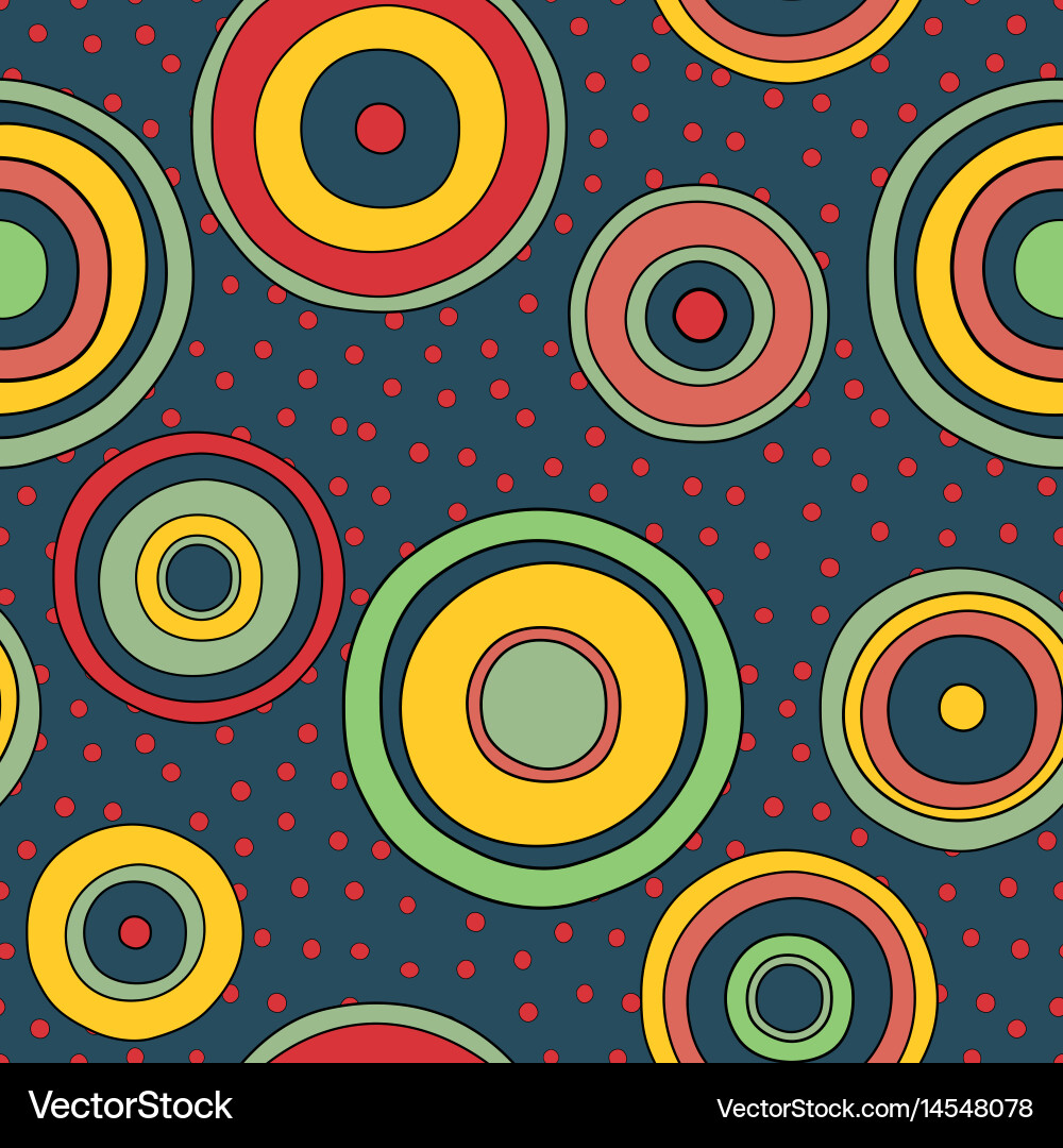 Vibrant Psychedelic Circle Pattern vector image