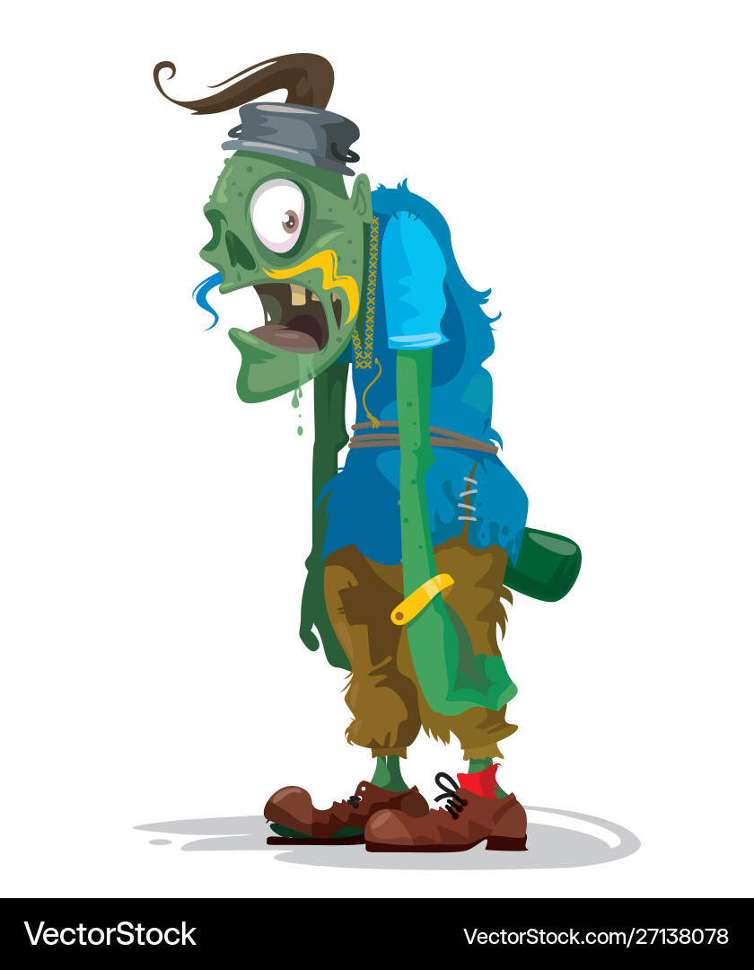 Zombie Halloween Cartoon vector image