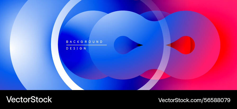 Abstract design features overlapping circles Vector Image
