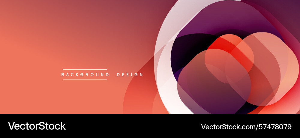 Abstract design features overlapping circles Vector Image