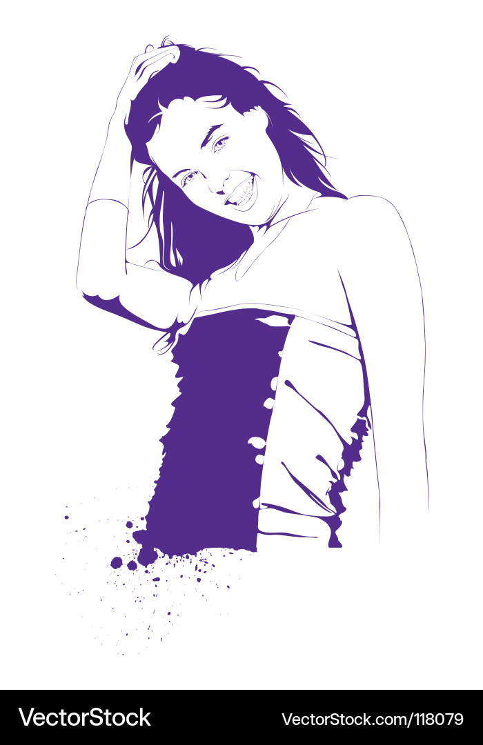 Cartoon girl vector image
