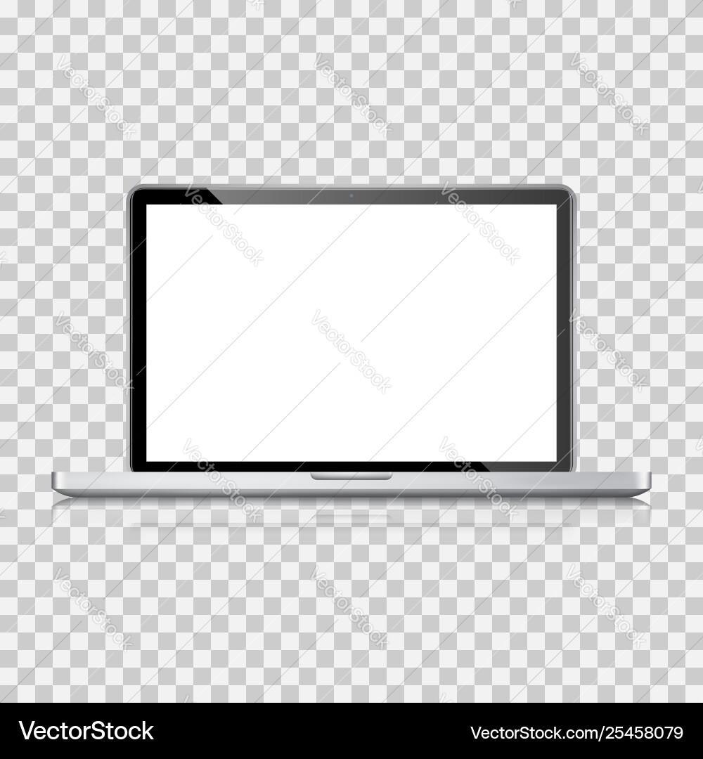 Realistic laptop computer notebook Realistic laptop computer notebook Vector Image