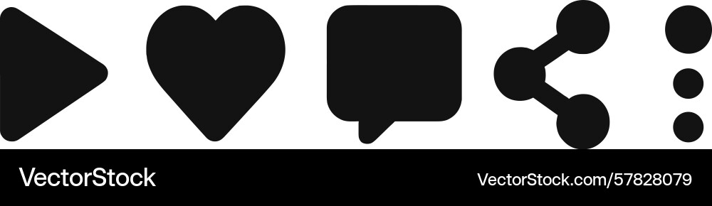Symbols representing digital interaction displayed Symbols representing digital interaction displayed vector image