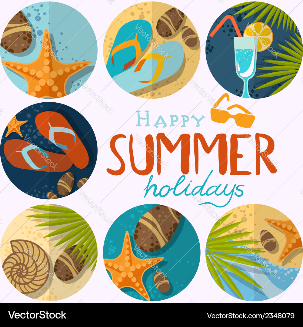 Tropical Summer Vacation Royalty Free Vector Image