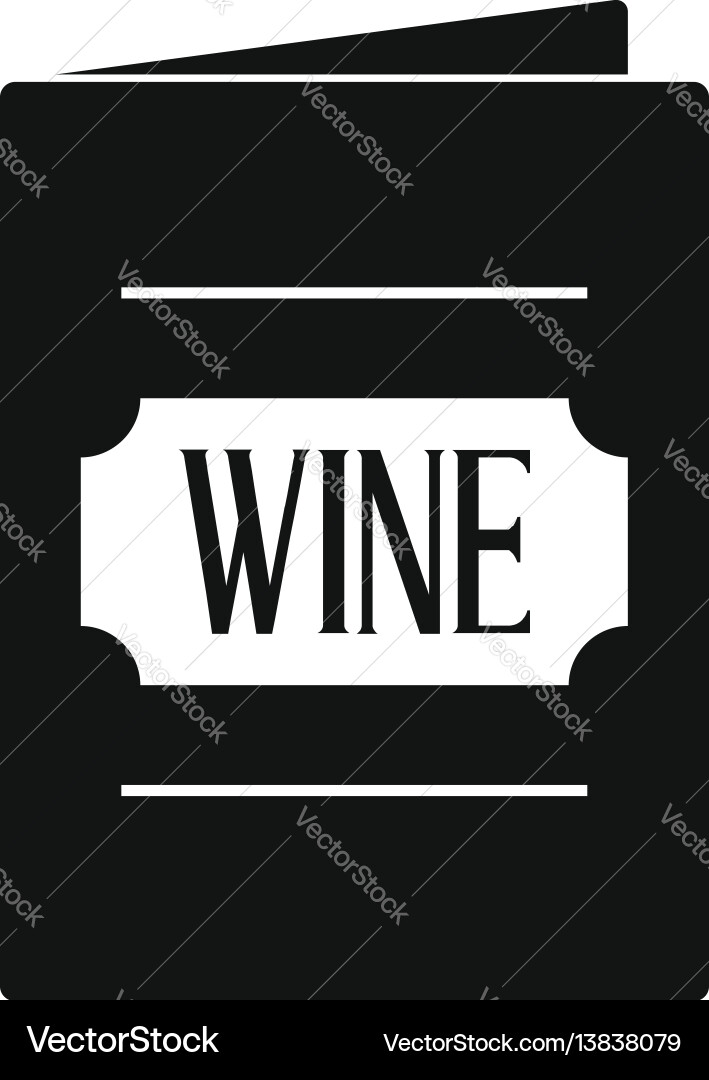 Wine list icon simple style Wine list icon simple style vector image