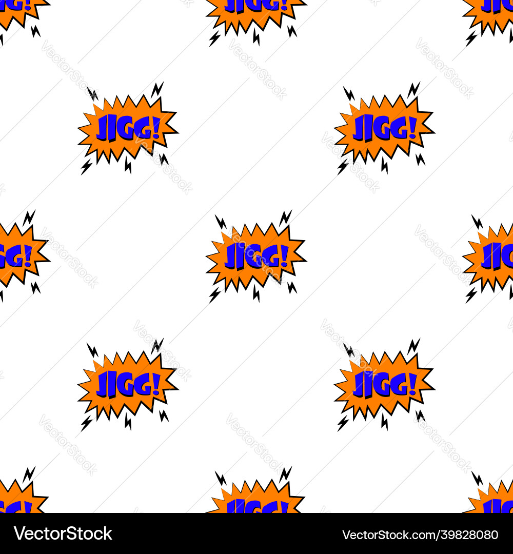 Jigg explosion sound effect pattern seamless Jigg explosion sound effect pattern seamless vector image