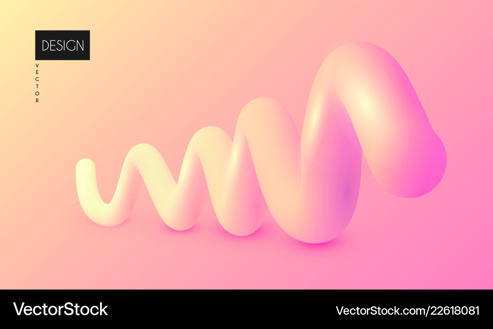 3d gradient design colorful abstract composition 3d gradient design colorful abstract composition vector image