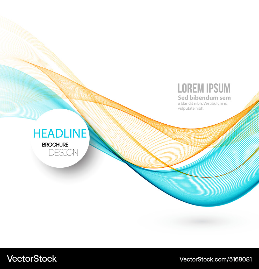 Abstract curved lines background template vector image