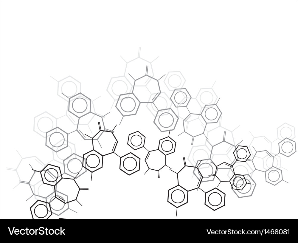 Abstract molecular structure background vector image