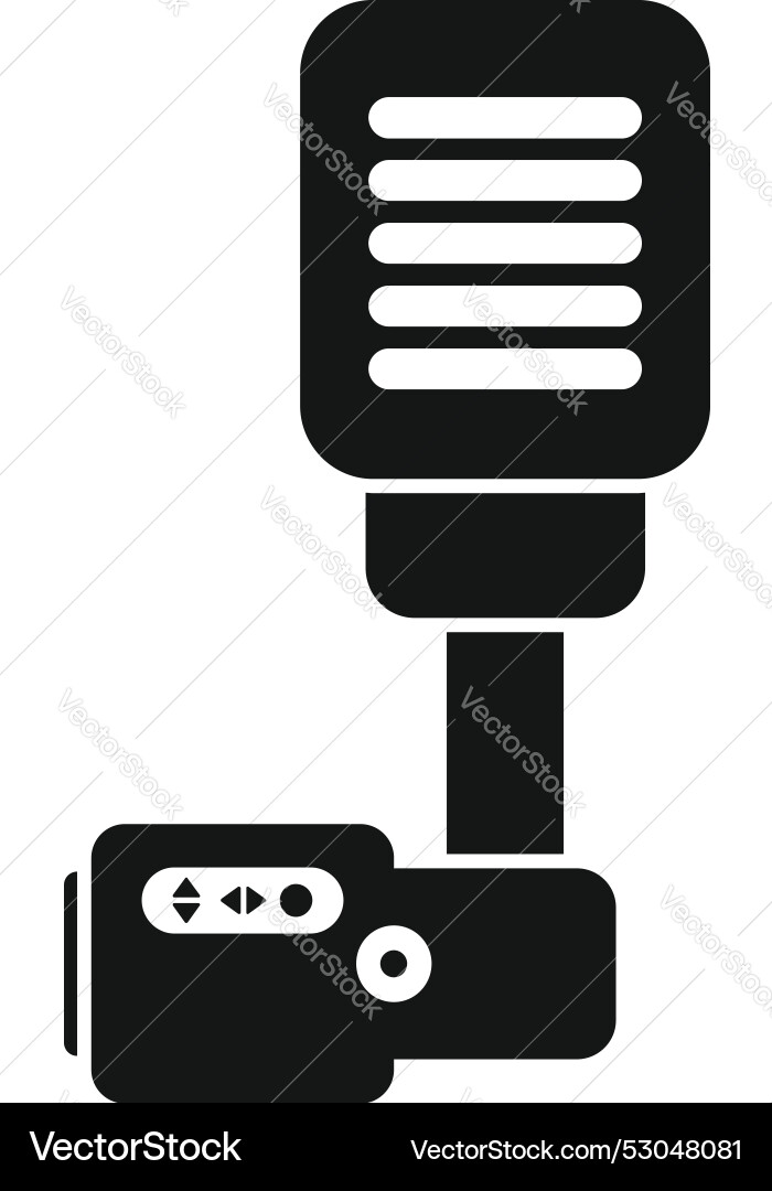Action camera is recording with external Action camera is recording with external vector image