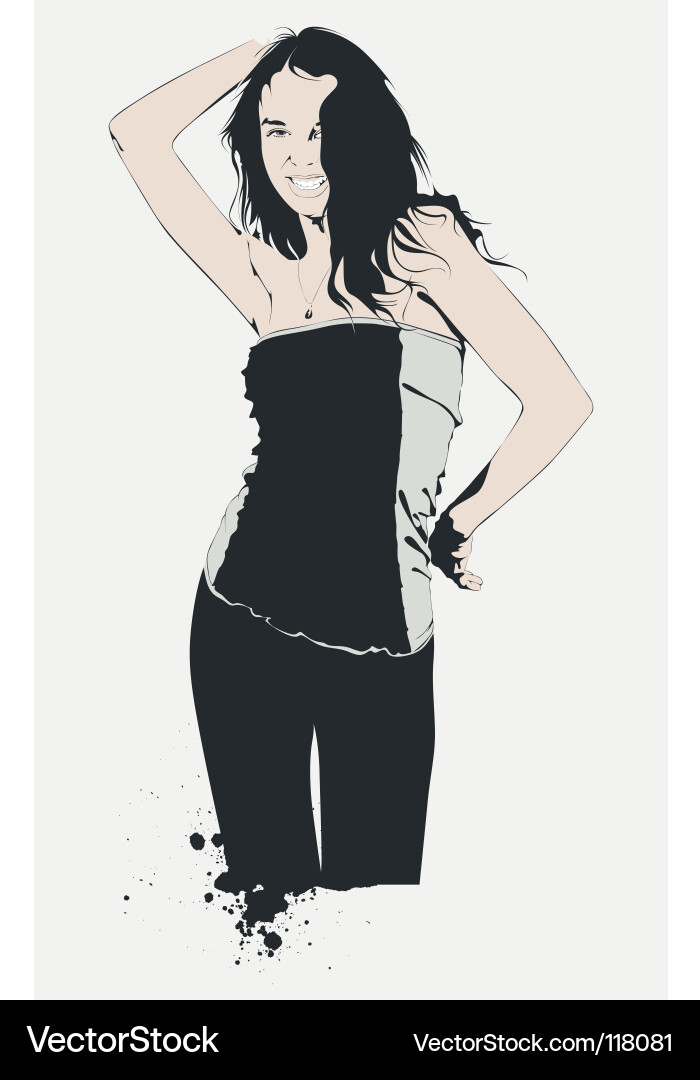 Cartoon girl vector image