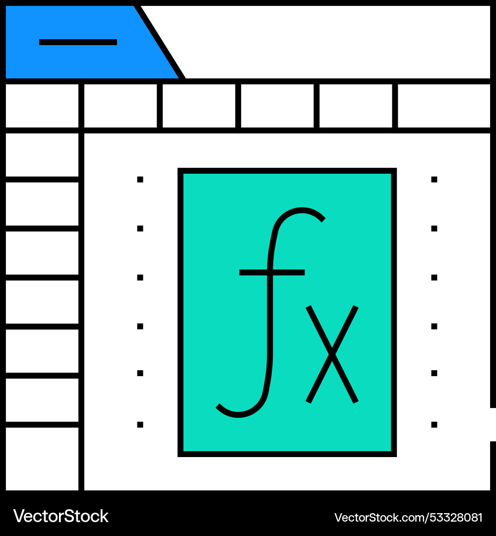 Formula and function electronic document icon vector image