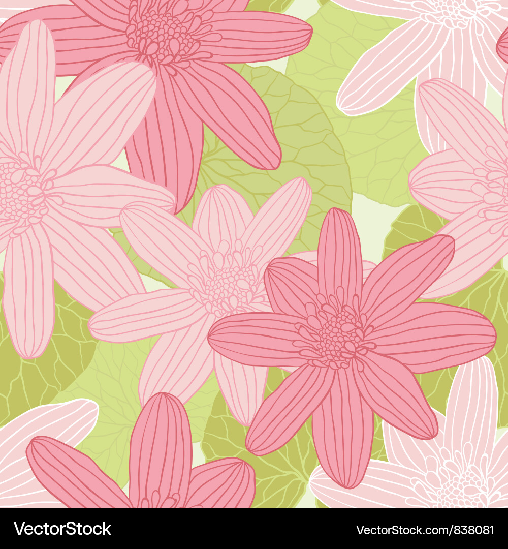 Hand Drawn Floral Seamless Pattern Vector Image