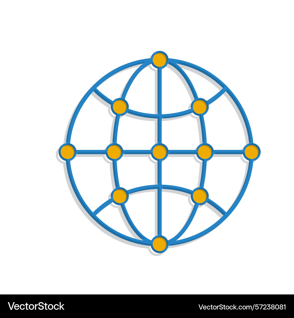 Optimization icon network globe Optimization icon network globe vector image