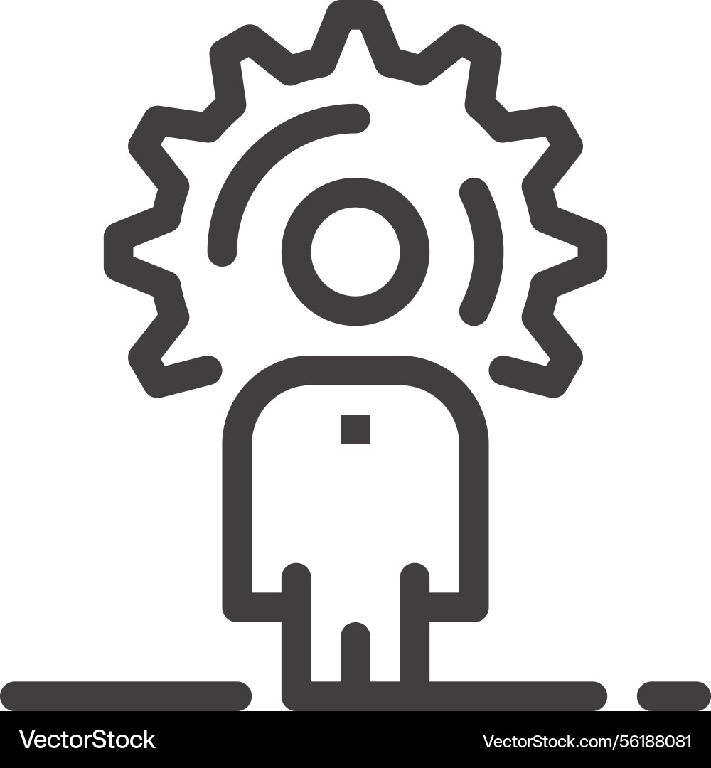 Personal development flat line web icon concept Personal development flat line web icon concept vector image