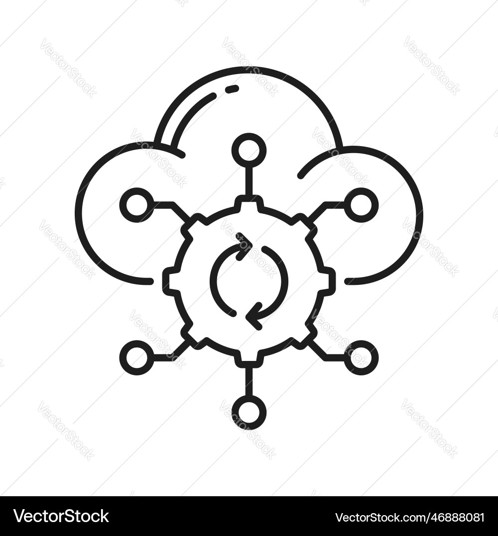 Robotic Process Automation (RPA) Cloud Icon vector image