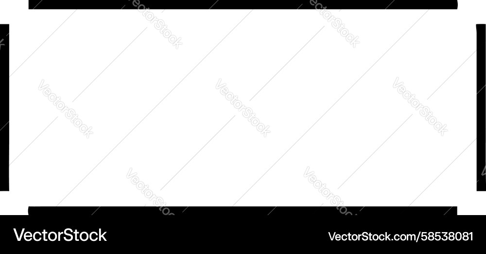 Thin Rectangle Icon - Outline Frame Vector Image