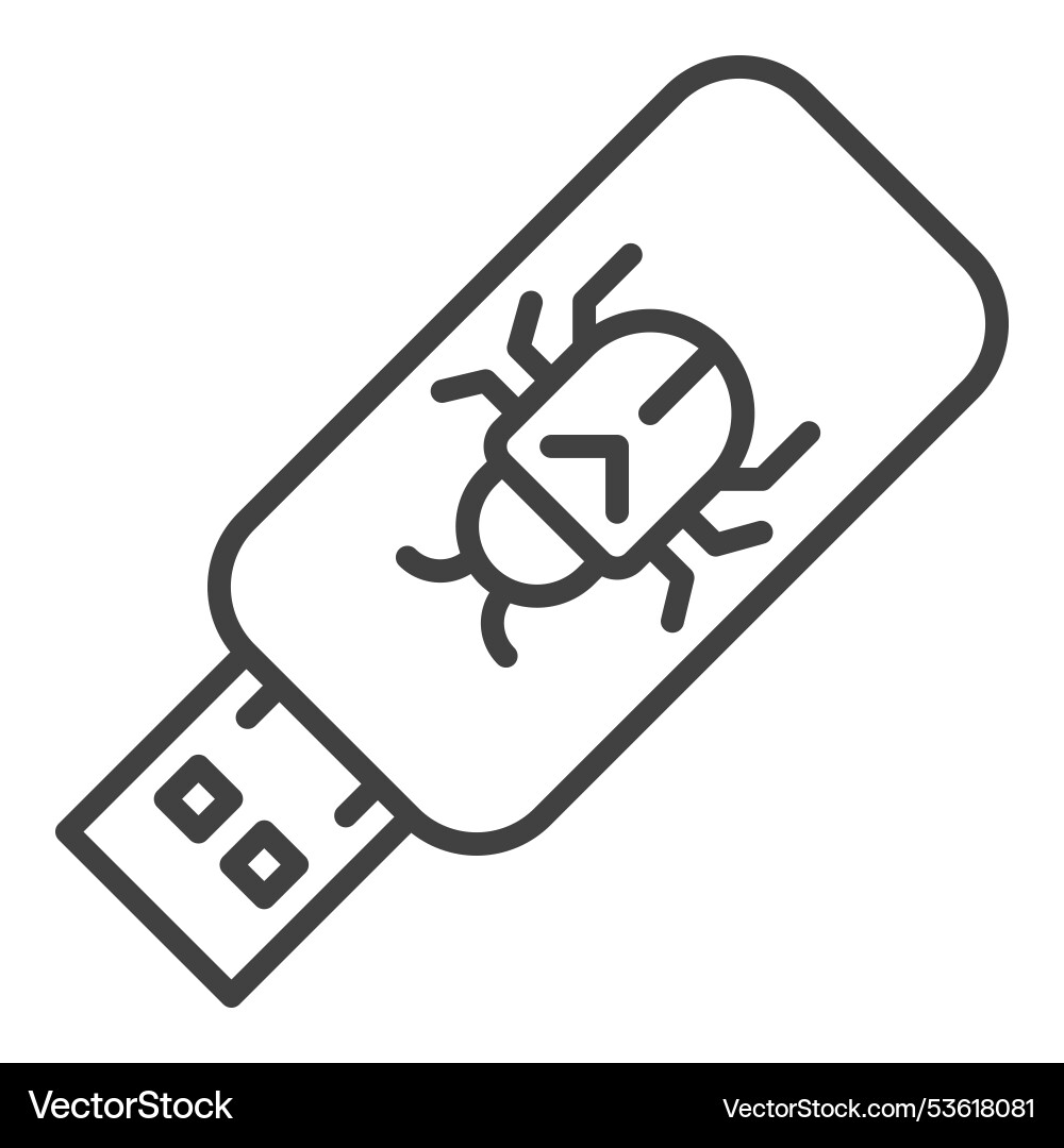 Usb portable device with computer virus security Usb portable device with computer virus security Vector Image
