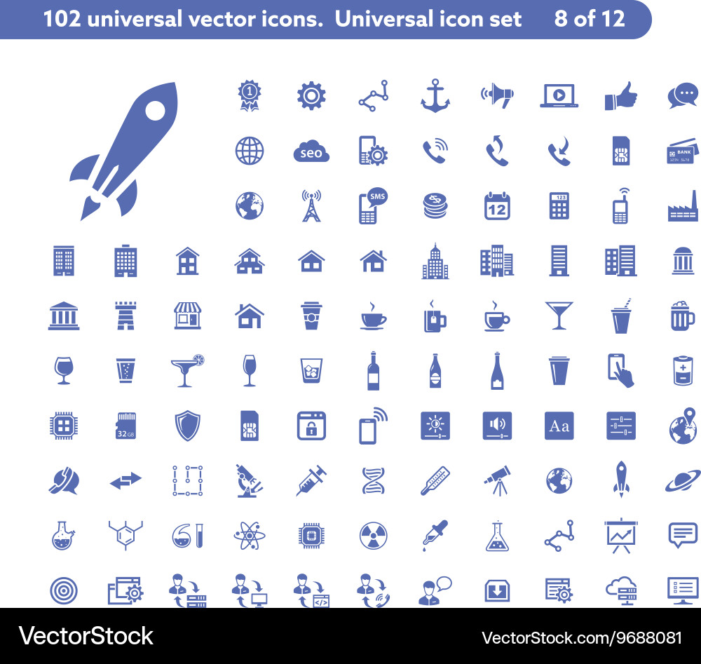 Web & Startup Icons vector image