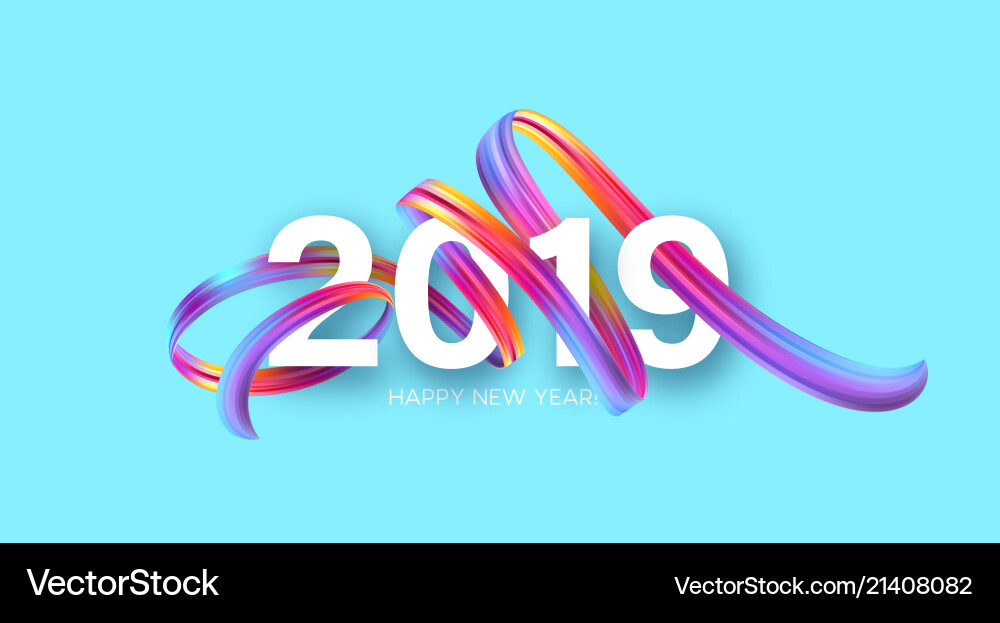 2019 new year on the background of a colorful 2019 new year on the background of a colorful vector image