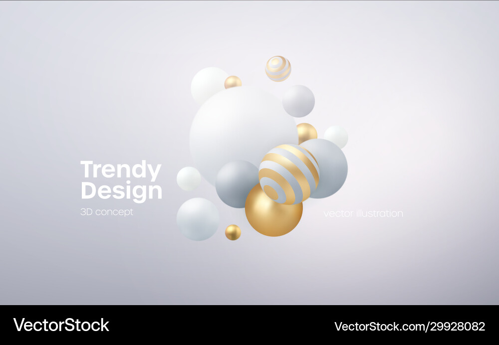 3D Geometric Abstract Background vector image