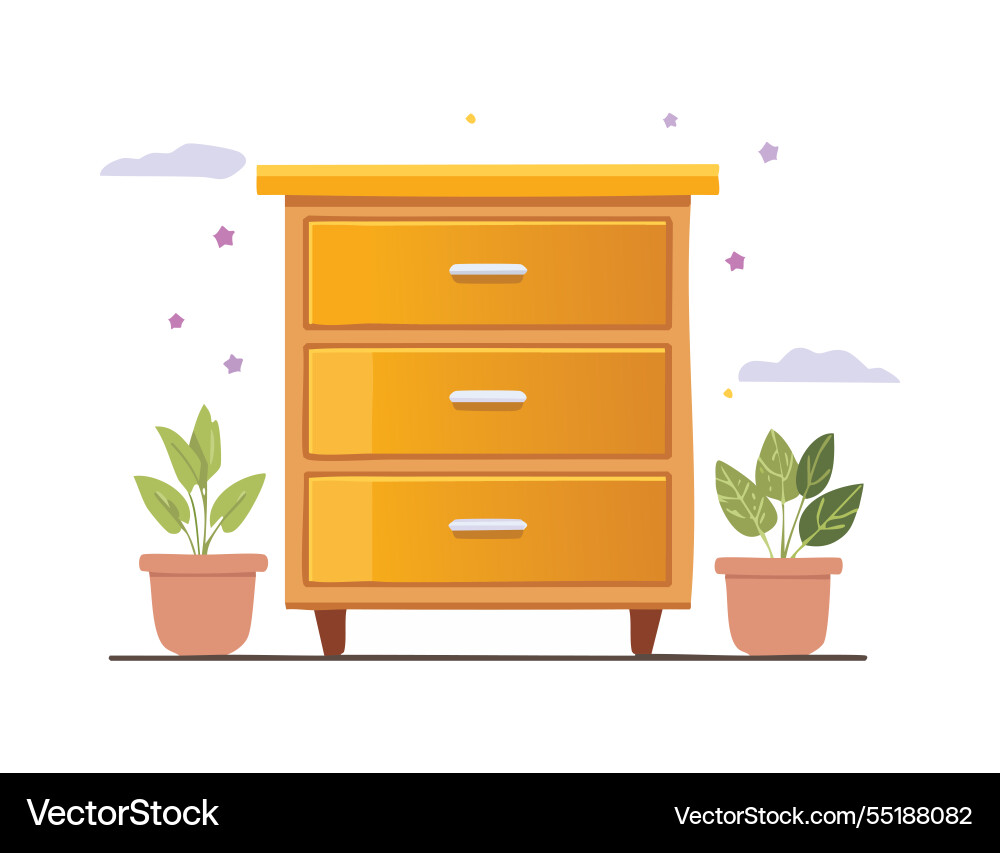 A drawer simple A drawer simple vector image