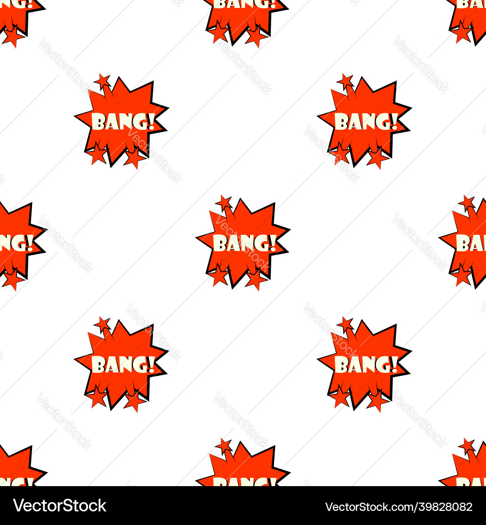 Bang explosion sound effect pattern seamless Bang explosion sound effect pattern seamless vector image