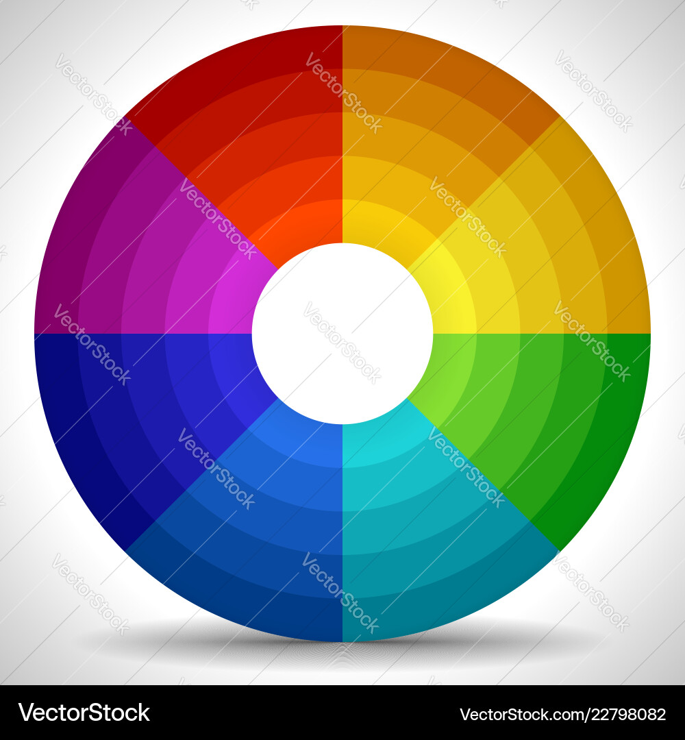 Colorful Color Wheel Palette Royalty Free Vector Image