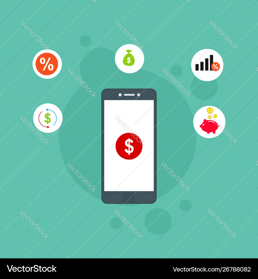 Concept online and mobile payments for web page vector image
