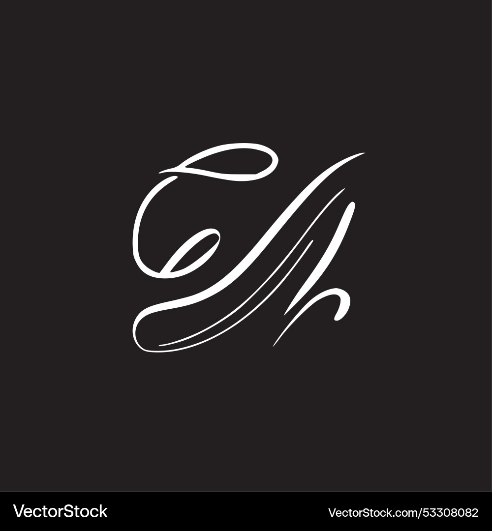 Cursive - minimalist and simple silhouette Cursive - minimalist and simple silhouette Vector Image