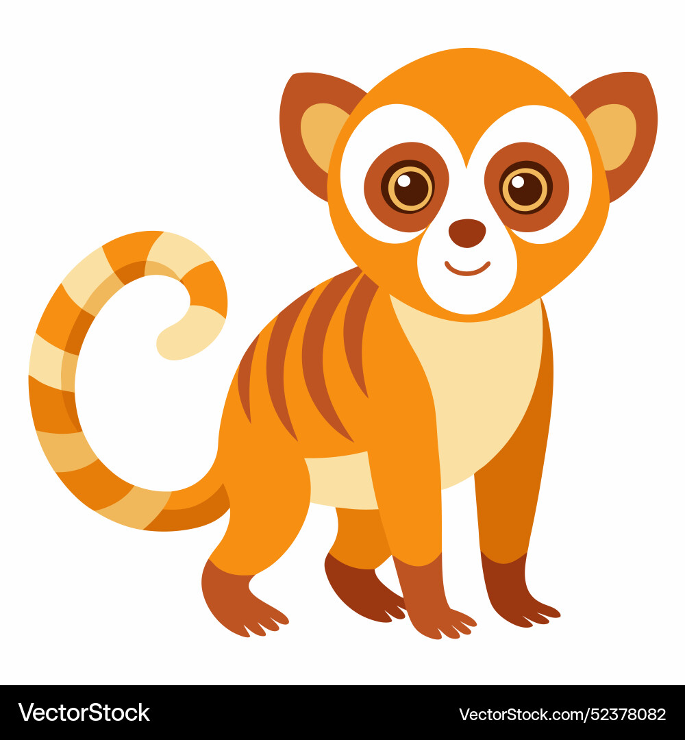Cuscus monkey stands kawaii vector image