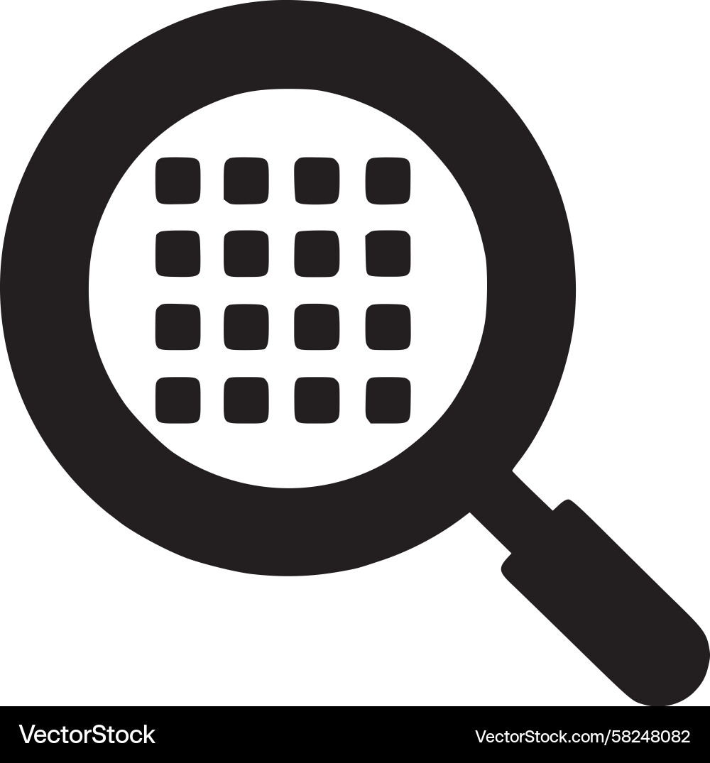 Data Grid Focus Icon - UI Element Vector Image